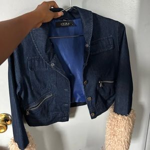 Shop Akira faux fur crop jacket